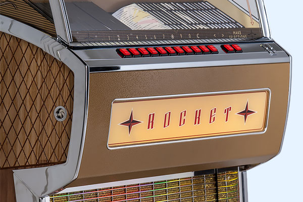 The Rocket CD Jukebox Cabinet Center Close Up