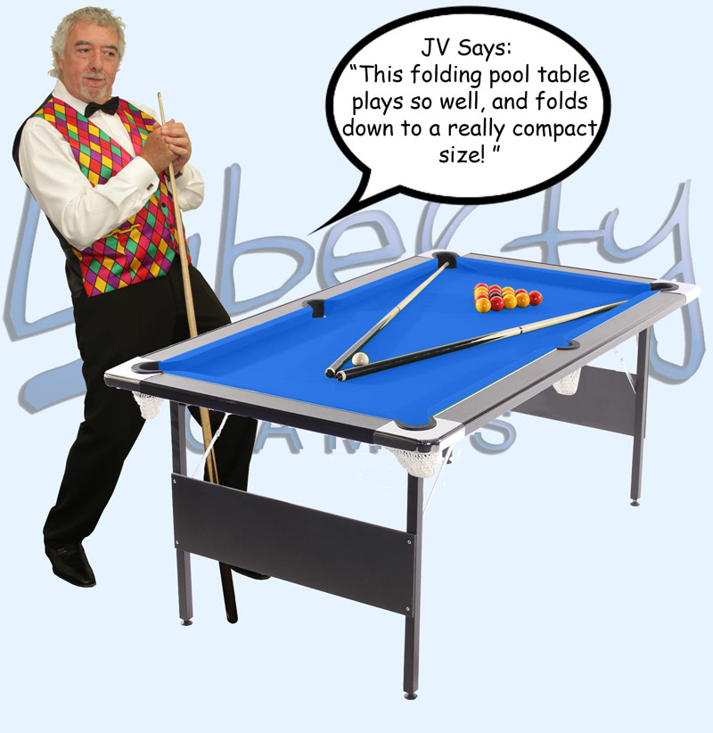 John Virgo endorses the Deluxe Foldaway pool table