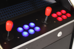 Cosmic arcade buttons.