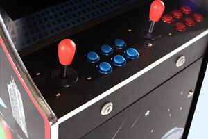 Arcade joysticks and buttons.