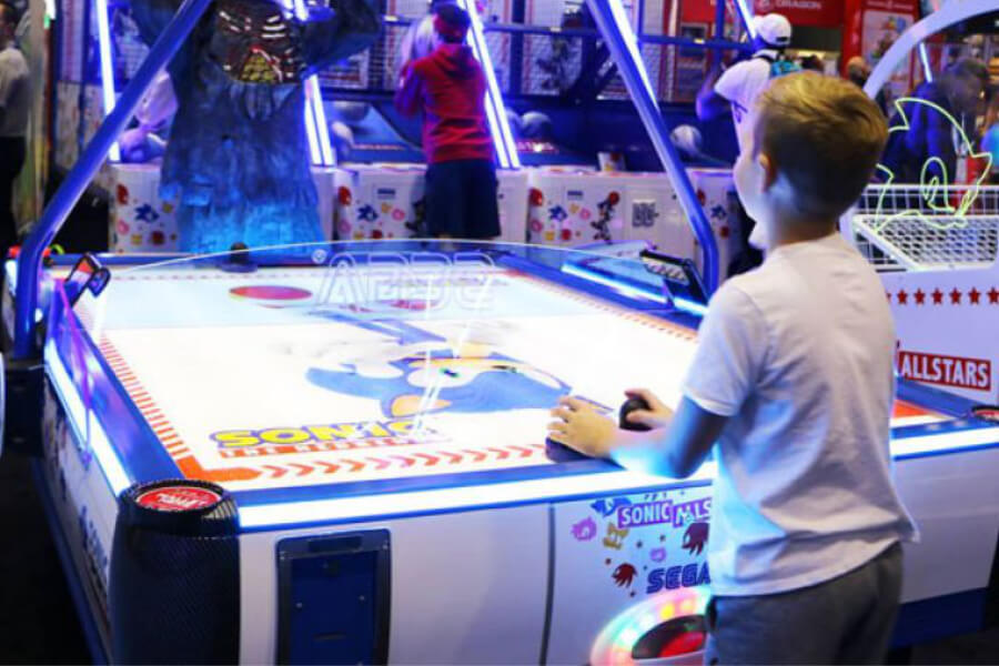 The SEGA Sonic Sports Air Hockey Table.