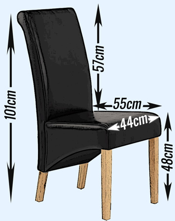 Dimensions of the Liberty dining chair