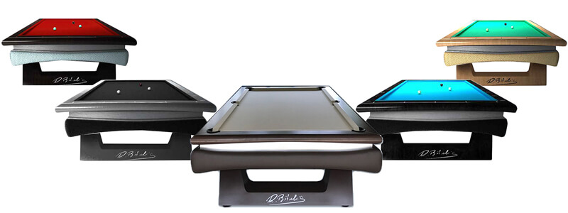 Three colours of the Pureline dining pool table