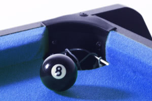 Pool table cloth and pocket on the TriSport multi games table