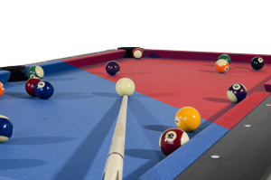 Balls in play on the Pro American pool table