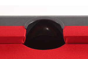 A pocket on the Strikeworth Pro American Deluxe 7ft Pool Table