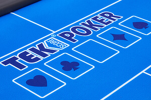 The baize on the Tekscore folding poker table.