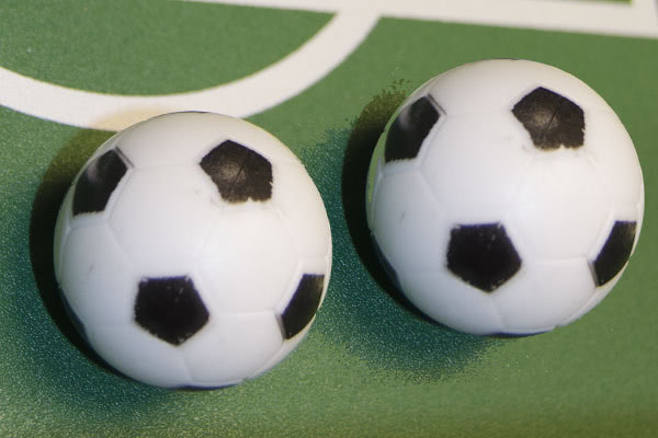 Free foosballs supplied with the Defender football table