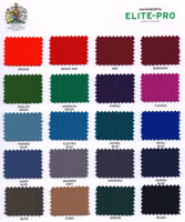 Elite Pro cloth options for the pool table.