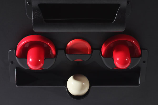 The included table tennis top transforms the 6ft Multi Games table