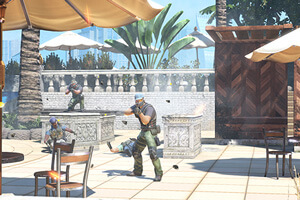 A screenshot from Time Crisis 5