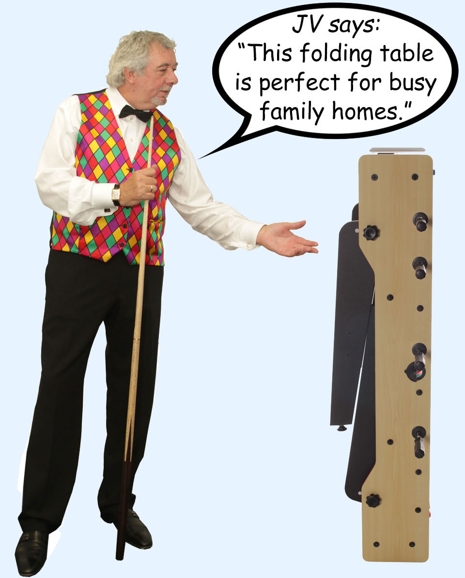 John Virgo endorses the Tekscore Folding football table