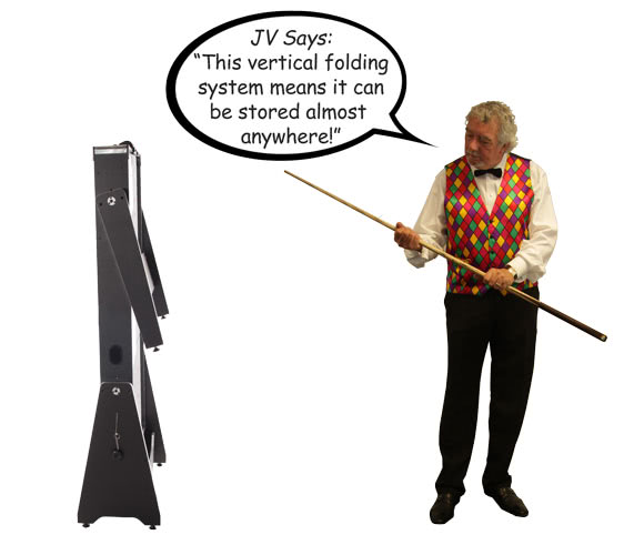 John Virgo endorses the Tekscore folding multi games table