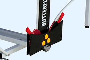 Bat holders on the Spirit table tennis table