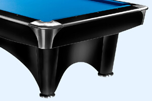 The legs of the Dynamic III Slate Bed pool table