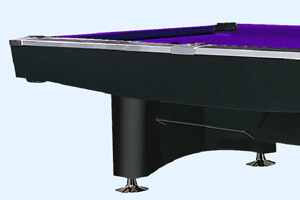 The legs of the Dynamic Competition Slate Bed pool table