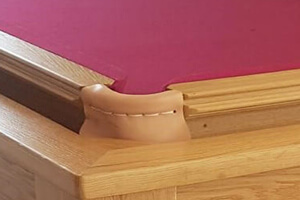 A corner of a pool table