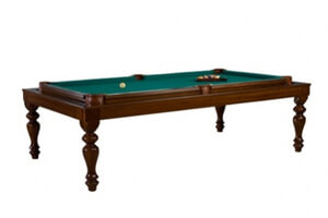 The revolving slate bed pool table gives a great game