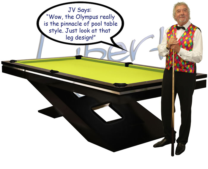 John Virgo endorses the Olympus luxury pool table