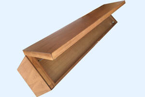 The optional storage benches available with the Precision pool table.