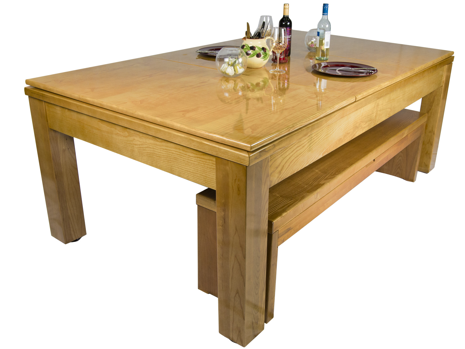 The Precision 7ft Solid Oak Slate Bed Pool Dining Table
