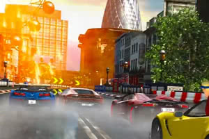Screenshot from Cruis'n Blast arcade game