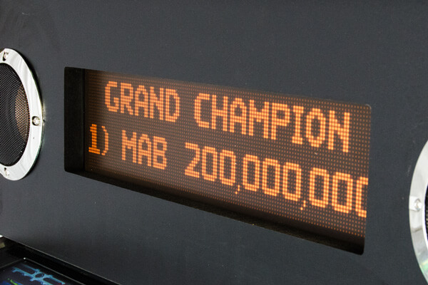 The dot matrix screen on the Multipin versions of virtual pinball table.