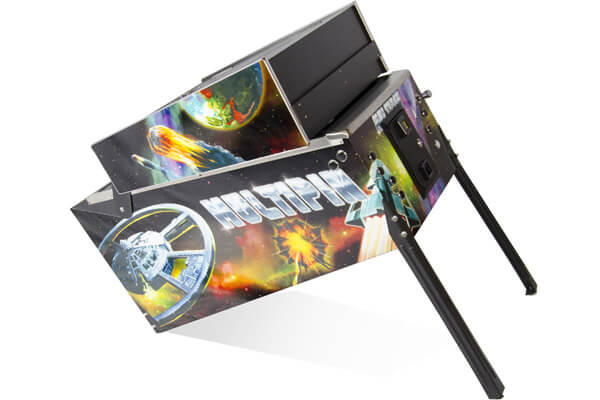 The Multipin virtual pinball table being assembled.