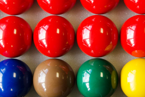 A snooker break using a 17-ball set