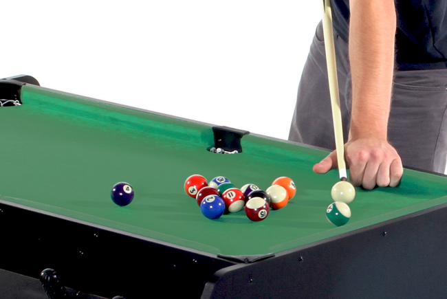 The Strikeworth small pool balls in play