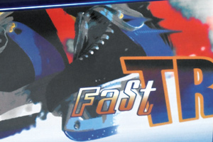 The artwork on the Fast Track Mk2 air hockey table