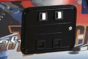 The coin mech on the Fast Track Mk2 air hockey table
