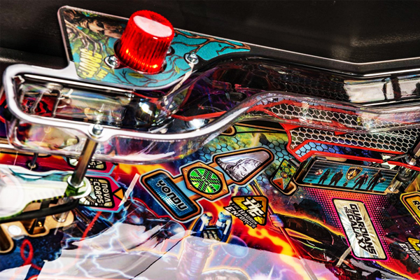 Part of the playfield on the Guardians of the Galaxy Pro pinball machine