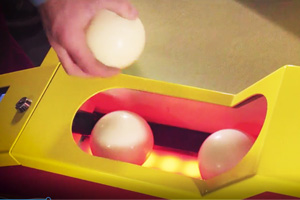 Balls in the Roll & Jump skee-ball machine