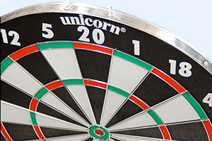 Part of the Unicorn XL dartboard