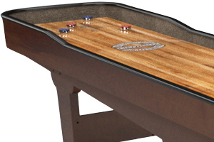 The finish on the Gentry shuffleboard table