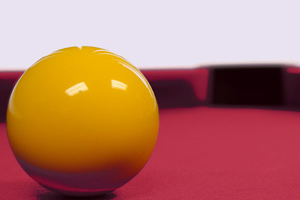 Lining up a shot on the Avant Garde 2.0 pool table