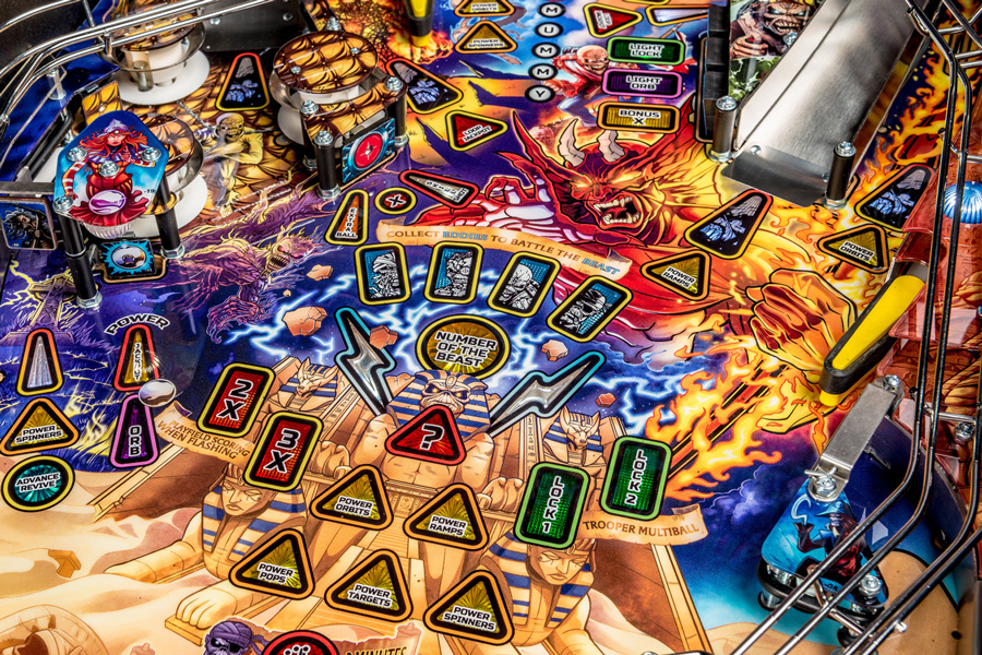 Playfield detail from the Stern Iron Maiden Pro Pinball Machine