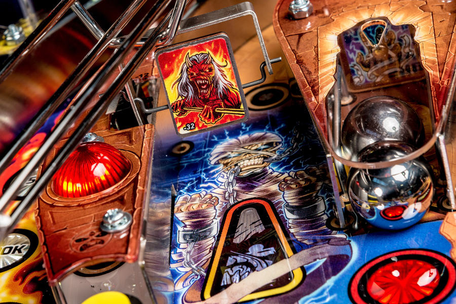 Playfield detail from the Stern Iron Maiden Pro Pinball Machine