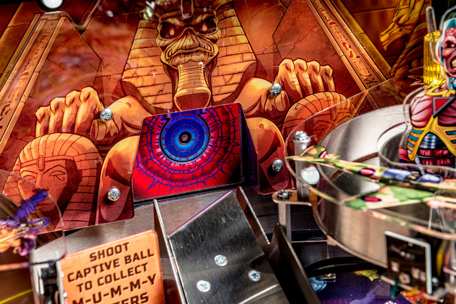 Playfield detail from the Stern Iron Maiden Pro Pinball Machine
