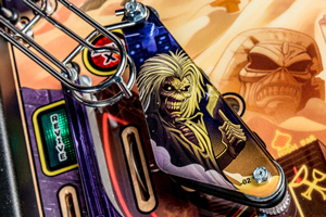 Detail of the Iron Maiden Pro pinball playfield