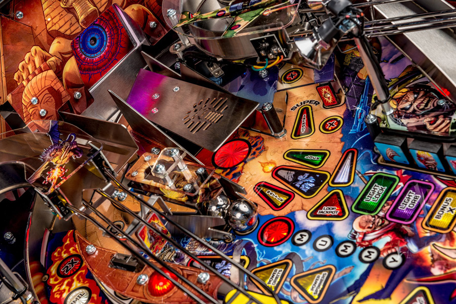 Playfield detail from the Stern Iron Maiden LE Pinball Machine
