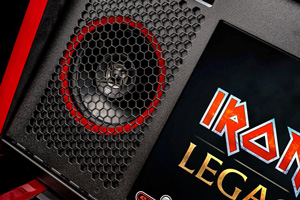 The speakers on the Iron Maiden LE pinball by Stern
