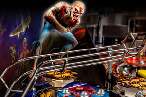 Detail of the Iron Maiden LE pinball playfield