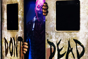 The animated Walker built into the Walking Dead arcade machine
