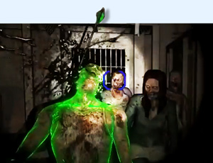 Screenshot from the Walking Dead arcade machine