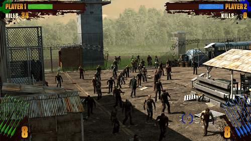 Still from the Walking Dead arcade machine