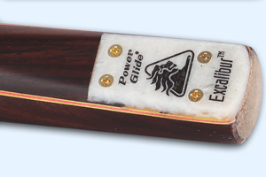 The Excalibur pool cue plaque