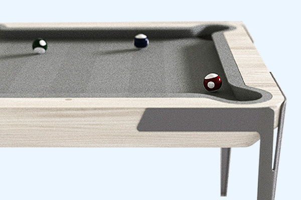 Detail of the Mao pool table