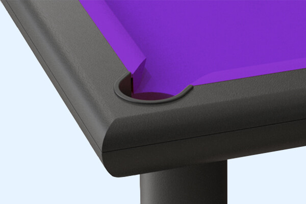 The pocket on the Jazz pool table